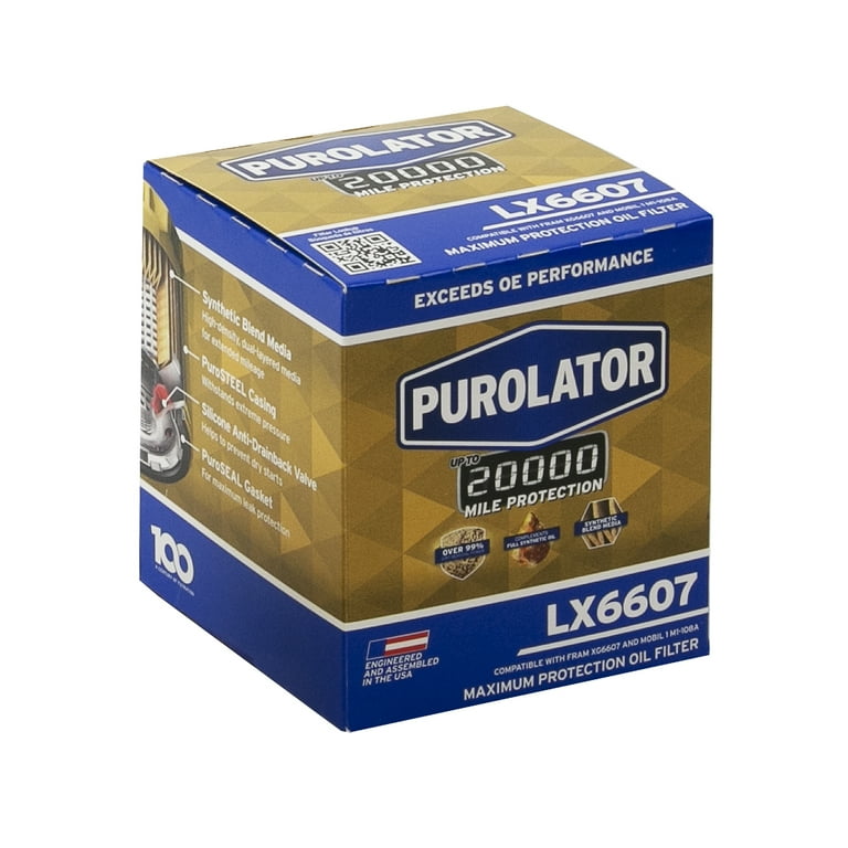 Purolator LX6607 Purolator 20K Oil Filter with 20,000 Mile