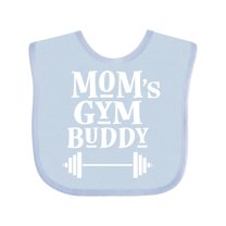 Inktastic Mom's Gym Buddy Fitness Workout Boys or Girls Baby Bib