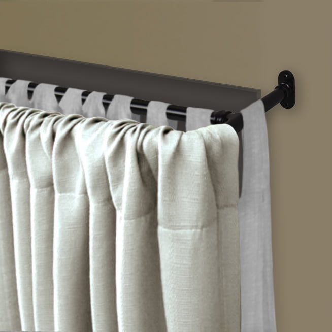 5 8 Dia Double Blackout Curtain Rod 28, What Size Curtain Rod Do I Need For A 48 Inch Window
