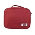 thumbnail image 2 of Gustave Cable Organizer Case, Waterproof Electronic Double Layer Storage Bag for USB Cable, Charger, Power Bank, Phone or Tablet Carrying Case Electronics Accessories "Red", 2 of 8