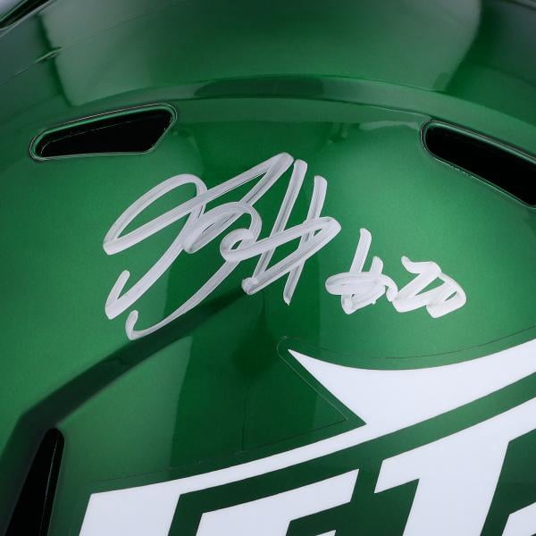 Breece Hall New York Jets Autographed 2024 Speed Replica Helmet - Fanatics Authentic Certified
