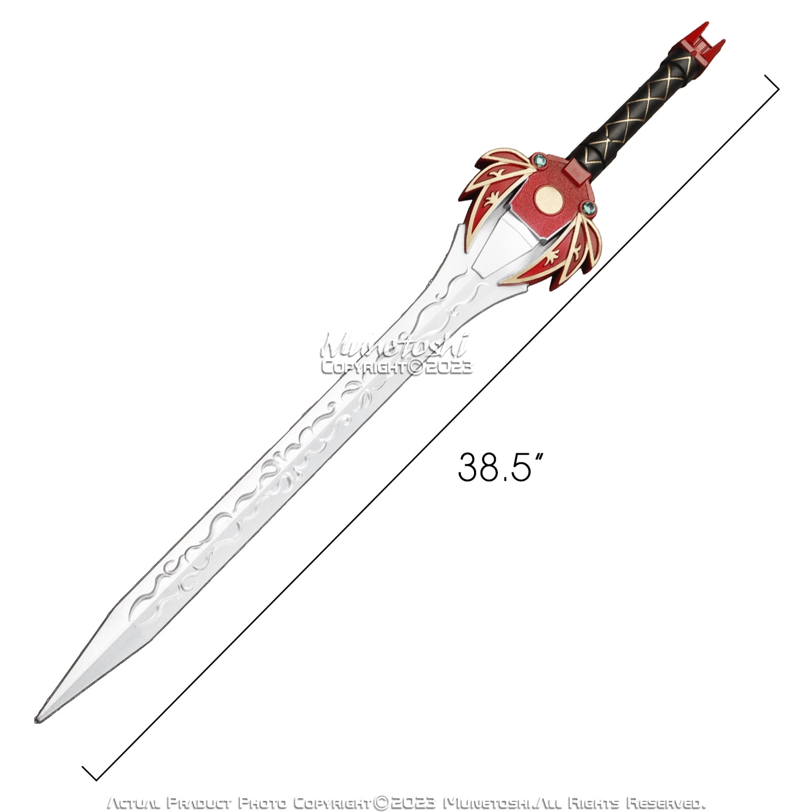 Munetoshi 39.5” Foam Mighty Power Red Ranger Sword Super Sentai Show Anime Cosplay Prop