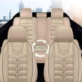 thumbnail image 6 of Car Seat Covers Front Seat for Hyundai Tucson 2010-2025 2026,Waterproof Breatable Leather Car Seat Cover Seat Cushion Protector Compatible Airbag(Beige,Front Seat), 6 of 8