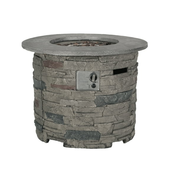 Blomgren 32" Stone Circular MGO Fire Pit With Grey Top - 40,000 BTU