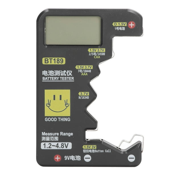 Probador de batería digital con pantalla LCD grande, detector universal de capacidad de batería para pilas de botón NDC AA AAA
