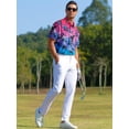 thumbnail image 6 of APTRO Mens Golf Shirt Hawaiian Polo Shirt Short Sleeve Dry Fit Performance Moisture Wicking Collared Polo Shirt Gradient Pink 044 L, 6 of 8