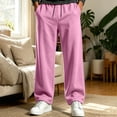 thumbnail image 3 of Iyufng Mens Wide Leg Sweatpants Drawstring Elastic Waist Full Length Loose Casual Pants with Pockets, 3 of 8