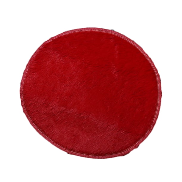 Advancent Alfombras mullidas antideslizantes, alfombra peluda, alfombra para el suelo, habitación, hogar, dormitorio, alfombra redonda Decoración del hogar rojo 1.2 m