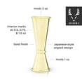thumbnail image 4 of Viski Japanese Style Double Jigger for Cocktails, Bar Kit Essential, 1oz and 2oz with Interior Measurements, Gold, 4 of 10