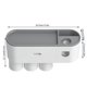 thumbnail image 2 of Soporte para cepillo de dientes Dispensador automático de pasta de dientes montado en la pared Juego exprimidor Tazas Organizador de cosméticos Cajón, gris Scienceny LF0143-01B, 2 of 6