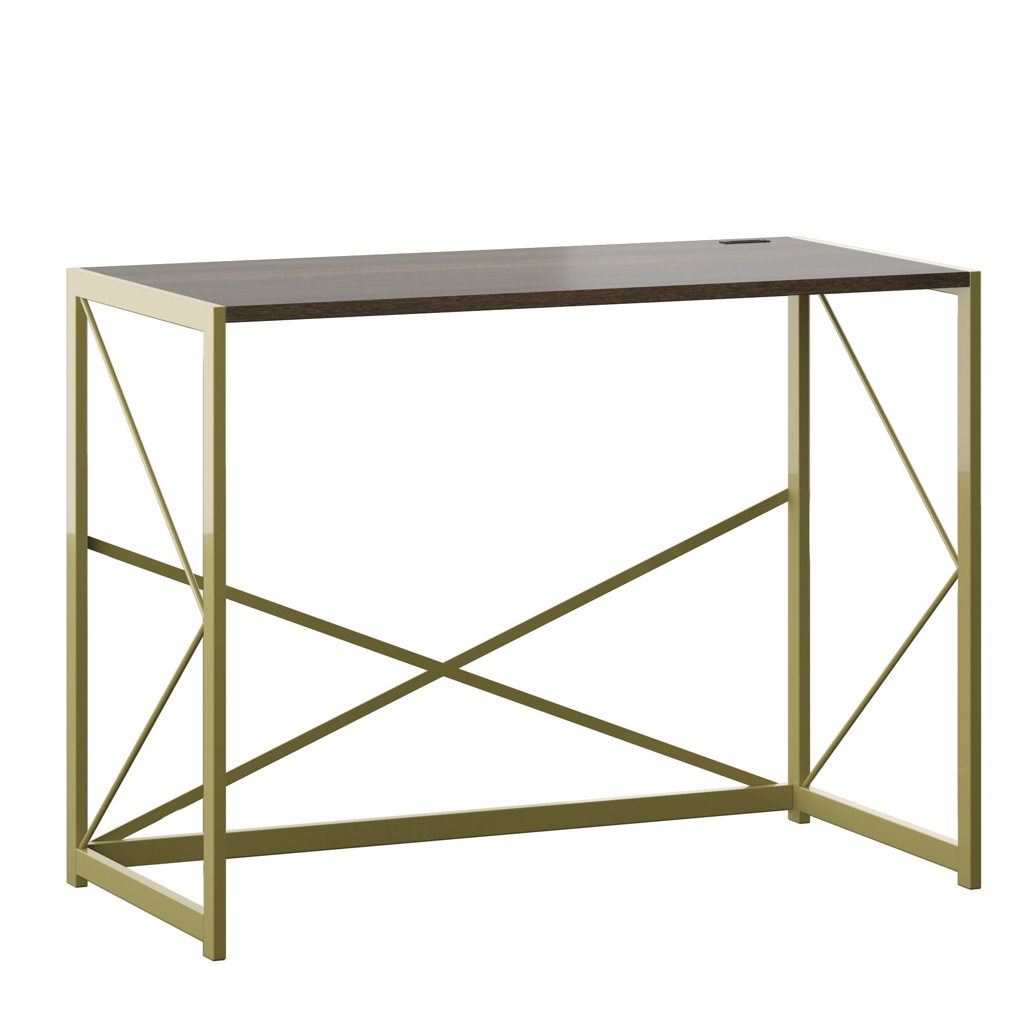 Twin Star Home Writing Desk with USB Charging Ports