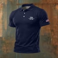 thumbnail image 4 of Casual Men's Polo Shirts with Classic Fit and Breathable Fabric Showcasing USA 1776-2026 Design for Office Casuals Weekend Outings Family Gatherings Sporting Events&nbsp; Navy XXL, 4 of 4