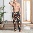 thumbnail image 2 of Kdxio Colorful Astronomy Pattern Men's Pajama Pants, Elastic Waist with Drawstring and Pockets, Comfortable Loungewear-Medium, 2 of 6