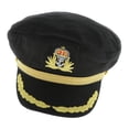 thumbnail image 4 of Sombrero de marinero para mujer, gorra de capitán de yate, gorra de pesca, cosplay Niño negro, 4 of 9