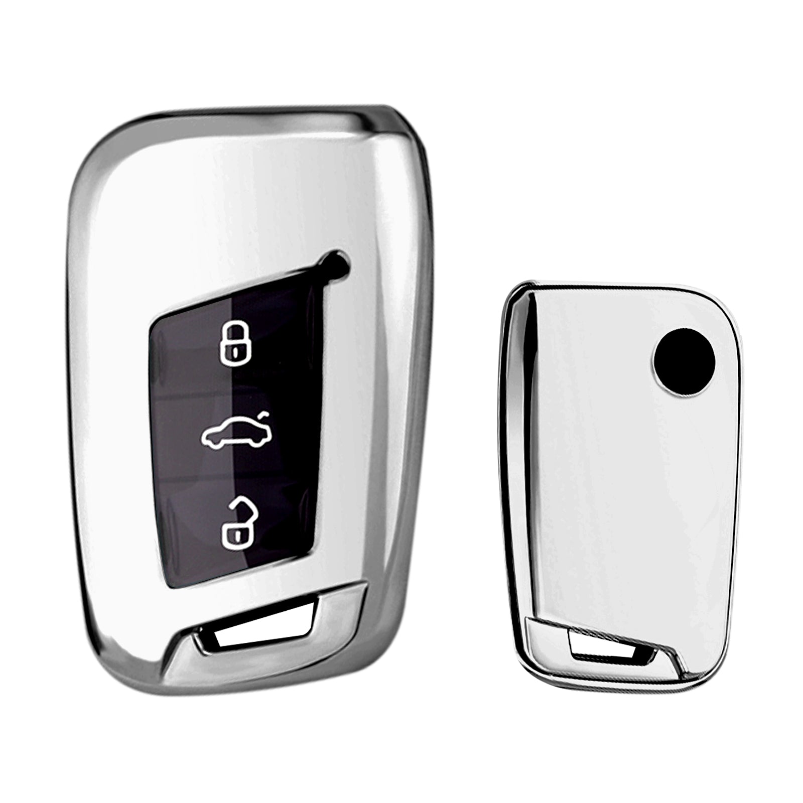 Xotic Tech Silver Soft TPU Full Protect Remote Control Smart Key Fob