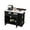 Black, variant on Uforic Kitchen Island with Drop Leaf & Storage, Kitchen Island Cart with Power Outlets, Black