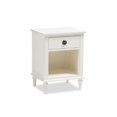 thumbnail image 1 of Urban Designs 370091 Rome French-Inspired Rustic Whitewash Wood 1-Drawer Nightstand - 25.59 x 19.69 x 15.75 in., 1 of 1