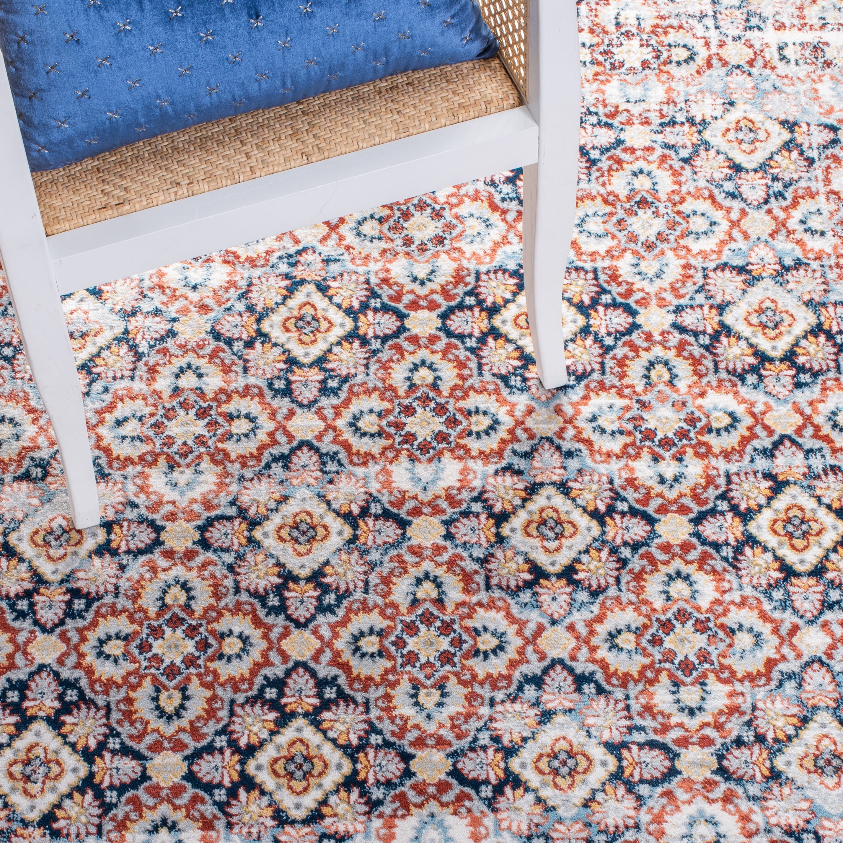 Safavieh Lagoon Cohen Geometric Area Rug, Brown/Navy, 4'5" x 6'5"