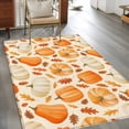 thumbnail image 2 of Area Rugs 2.7'x5', Fall Thanksgiving Carpet for Living Room Bedroom Dining Room, Orange White Pumpkin Falling Leaves Throw Kitchen Rugs Non Slip Washable Rectangle Indoor Outdoor Rugs, 2 of 8