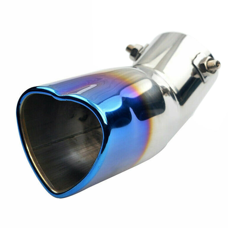 Stainless Steel Alloy Silver 63mm Car Rear Pipe Tip Exhaust Muffler Universal MU