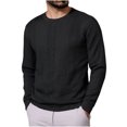 thumbnail image 2 of Zedker Mens Crew Neck Sweaters Long Sleeve Lightweight Knit Dress Pullover Sweaters for Men, 2 of 6
