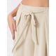 thumbnail image 5 of Pantalones Palazzo Largos de Pierna Ancha de Cintura Alta con Abertura Chic para Mujeres S Color Albaricoque, 5 of 6