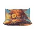 thumbnail image 3 of 3 Pcs Soft Bedding Set, Includes 1 Duvet Cover with Zipper And 2 Pillow,Shams Highland Cow with Sunflowers Twin(86"x70"), 3 of 8