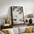 thumbnail image 4 of Framed Canvas Print Chinese Crane Wall Art Elegant Oriental Bird Nature Decorative for Living Room Bedroom - 24"x36" BLACK, 4 of 8