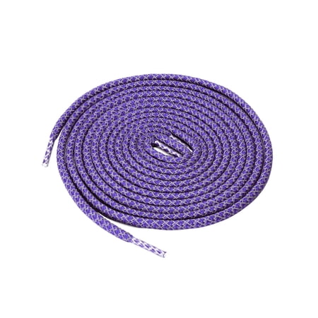 INSPIRE CHIC 2 Pairs Athletic Unisex Elastic Reflective Round Shoelaces for Sneakers Dark Purple 100 cm/39.5