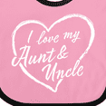 thumbnail image 4 of Inktastic I Love My Aunt and Uncle in White Chalk Heart Boys or Girls Baby Bib, 4 of 4