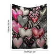 thumbnail image 3 of Euaioeiu Valentine's Day Flannel Blanket Extra Soft Lightweight Fleece Throw, 27.56x39.37in, Double-Sided Print, Warm Cozy Bed Sofa Blanket for Christmas Decor, Home, Travel & Gifting, 3 of 6