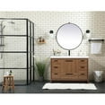 thumbnail image 6 of Elegant Decor Wyatt 48" Aluminum MDF Single Bathroom Vanity in Walnut Brown, 6 of 8