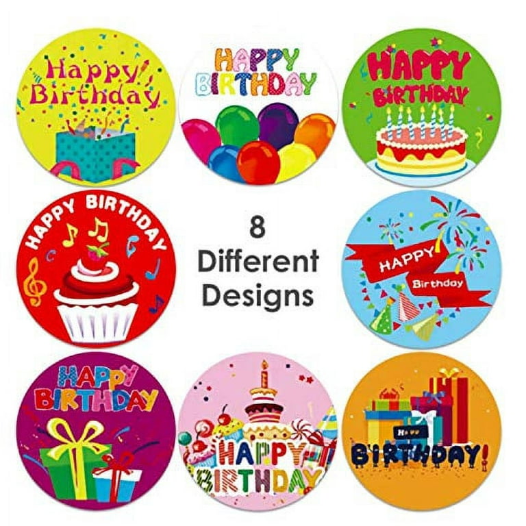 6 Sheets Birthday Party Stickers, 125Pcs Birthday Stickers Colorful Happy  Birthday Stickers for Kids, Cake Birthday Stickers for Planner Party