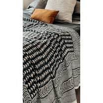 A And E Textiles House Premium kantha quilt, black and white vintage quilt, kantha quilt, Boho Soft kantha, block print quilt Home, Christmas Gift