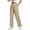 #04 Khaki 【Mix & Match: Stock Up on Your Favorite Colors】, variant on Women's Solid Loose Fit Casual Pants With Functional Pockets, Cotton Blend Soft Fabric Straight Leg Trousers For Work Office, Walking, Travel, Comfy Low Rise | TruBelle,Army Green L
