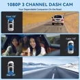 thumbnail image 5 of 3-in-1 1080P HD Dash Cam with Night Vision - Front, Interior & Rear View Video Recorder for Cars, G-Sensor, Loop Recording, WiFi Enabled, 5 of 10