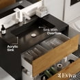 thumbnail image 4 of Eviva Vienna 36 in. Oak Black Wall Mount Bathroom Vanity with White Integrated Acrylic Sink, 4 of 7