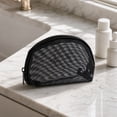 thumbnail image 4 of WeDecorBay Makeup Bag Large Capacity Portable Cosmetic Organizer Durable Material Convenient Handheld Travel Essential for Women Black,13*10*4cm, 4 of 5