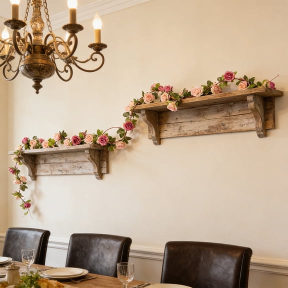 Cheapark Artificial Flower Vine Floral Garland Backdrop Decor for B&B Park Corridor Ceiling Wedding Daily Scene Decoration