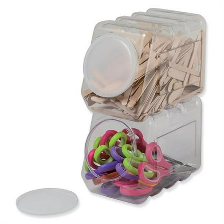 UPC: 0194629087808 | Pacon Interlocking Stackable Plastic Storage Containers with Lid Clear 2/Bundle (PAC27660-2)