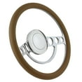 thumbnail image 1 of 89-94 FORD Ranger (midsize), Bronco II, Aerostar 14 Inch Polished (9 Hole) Classic Steering Wheel Tan Half Wrap, 1 of 3
