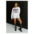 thumbnail image 3 of Women's Gameday Couture  White New England Patriots Swift Strike Essential Oversized Long Sleeve T-Shirt, 3 of 4