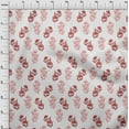 thumbnail image 3 of oneOone Viscose Jersey White Fabric Floral Block Fabric For Sewing Printed Craft Fabric By The Yard 60 Inch Wide, 3 of 5
