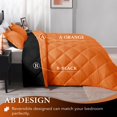 thumbnail image 4 of Set de edredón Downluxe Naranja/Black Queen de 3 piezas, 4 of 6