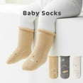 thumbnail image 3 of 3 Pairs Baby Infant Winter Sock Cute Cartoon Thickened Warm Boys Girls Socks, 3 of 6
