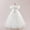White, variant on RTKFRFLM Girls Sequin Floral Gown Mesh Tulle Princess Dress for Wedding and Party Pink 11 Years
