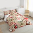 thumbnail image 3 of Manfei Kawaii Penguin Animal Full Size Comforter Sets, Christmas Snowman Bedding Comforter Set, Winter Flower Plant Reversible Bedding Sets, Microfiber Bedroom Decor, 3 Pieces, 3 of 8