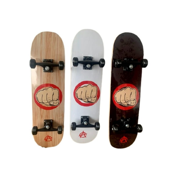 PATINETA SEMIPROFESIONAL COLORES MADERA, BLANCO Y NEGRO Awaken Skateboard PATBLACK076846