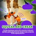 thumbnail image 5 of All For Paws Halloween Dog Plush Squeaky Toy with Chewing Rope, Pumpkin Rope with 4 Knots, 5 of 7
