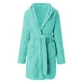 anuyalue-fuzzy-robe-for-women-mid-length-bathrobe-belted-solid-color